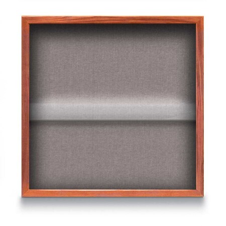 United Visual Products Outdoor Enclosed Combo Board, 48"x36", Satin Frame/Blue & Medium Grey UVCB4836OD-BLUE-MEDGRY